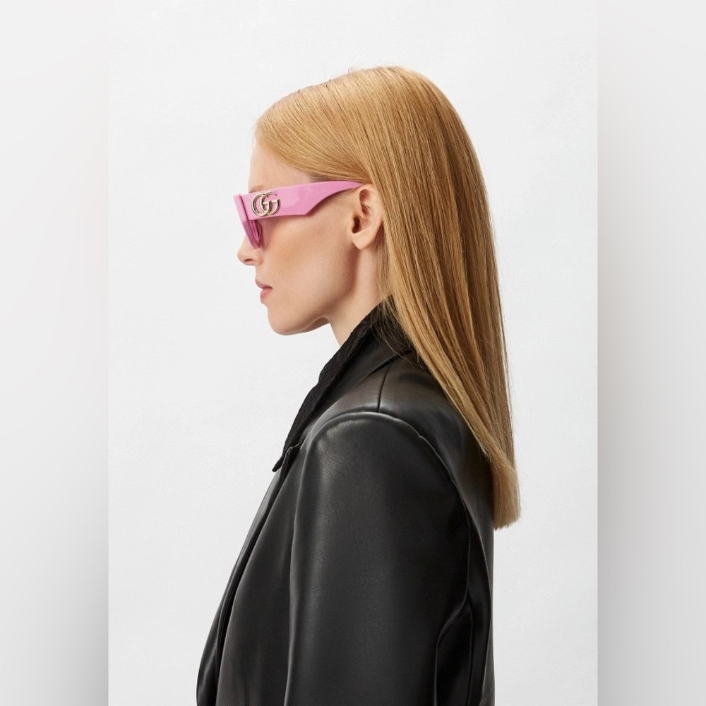 Authentic- NEW GUCCI GG1421S 004 PINK WOMEN SUNGLASSES GUCCI - Picture 5 of 16